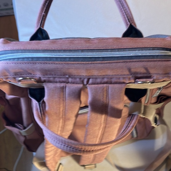 Hafmall Brown & Gray backpack diaper bag. Very Good to Excellent Condition. - Picture 10 of 14